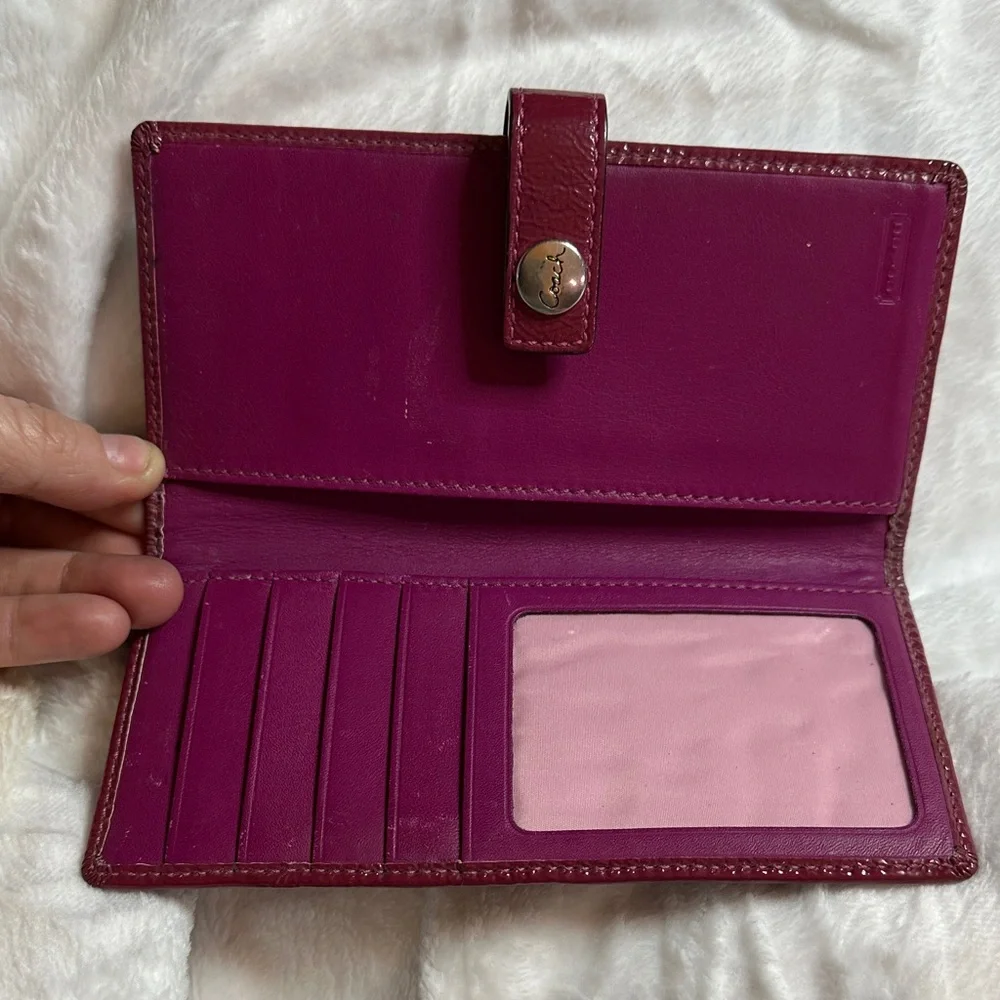 Coach Burgundy Leather Wallet